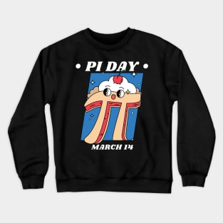 Pi Day March 14 Cartoon Pi Pie Crewneck Sweatshirt